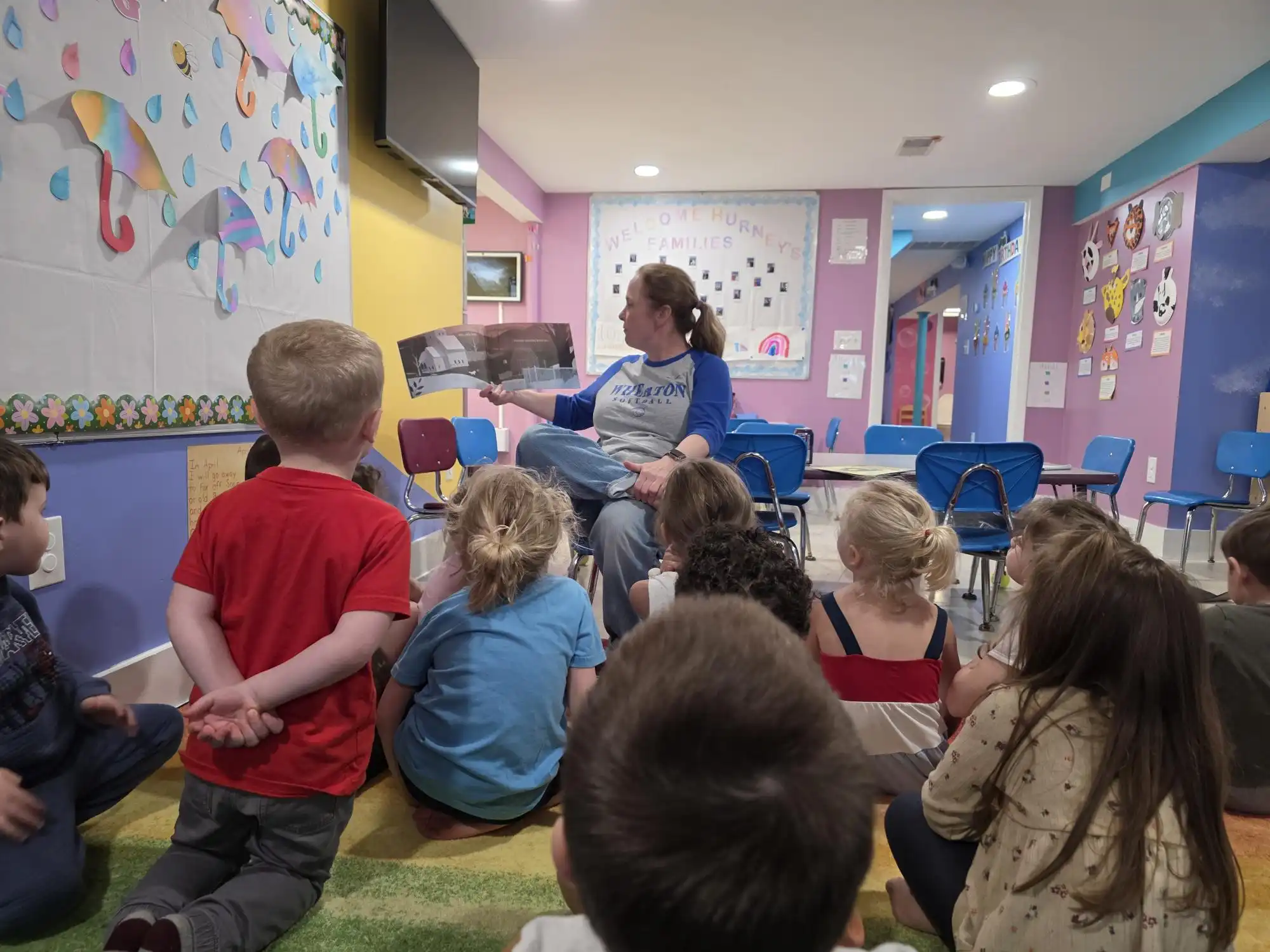 Preschool children engaged in a classroom activity at Hurney's Daycare and Nursery